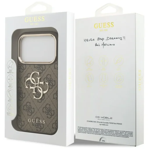  iPhone 18 Pro barna Guess Hardcase 4G Big Classic Logo tok (GUHCP18L4GMGCBR) - 7