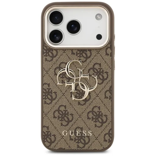 Hnedý kryt Guess Hardcase 4G Big Classic Logo pre iPhone 18 Pro (GUHCP18L4GMGCBR) - 2