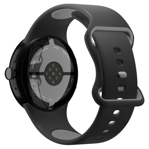 Google Pixel Watch 3 / Watch 4 / Watch 5 45 mm čierno-sezamový Spigen Nano Pop (AMP09491) silikónový remienok - 2