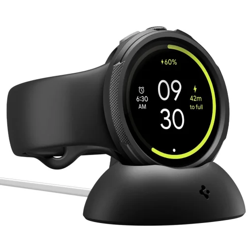 Google Pixel Watch 4 41mm / Watch 5 41mm matné čierne ochranné puzdro Spigen Liquid Air ACS09483 - 7