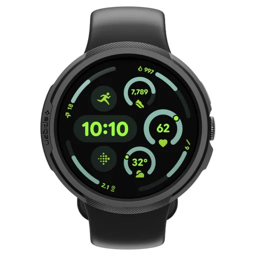 Google Pixel Watch 4 41mm / Watch 5 41mm matné čierne ochranné puzdro Spigen Liquid Air ACS09483 - 5