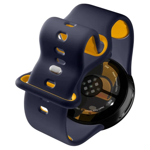 Google Pixel Watch 3 / Watch 4 / Watch 5 45 mm remienok Spigen Nano Pop – čučoriedková námornícka modrá - 6