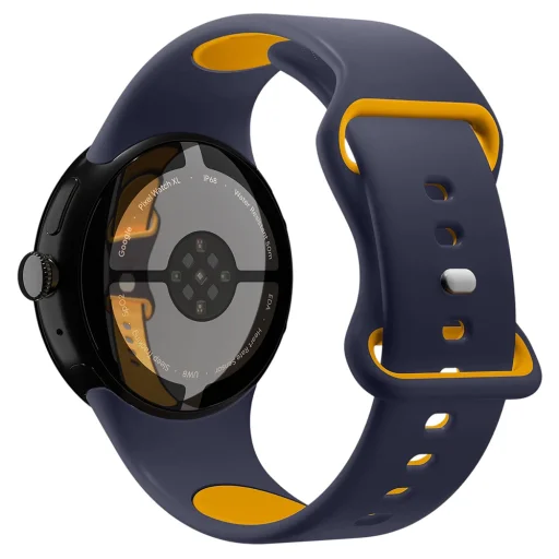 Google Pixel Watch 3 / Watch 4 / Watch 5 45 mm remienok Spigen Nano Pop – čučoriedková námornícka modrá - 2
