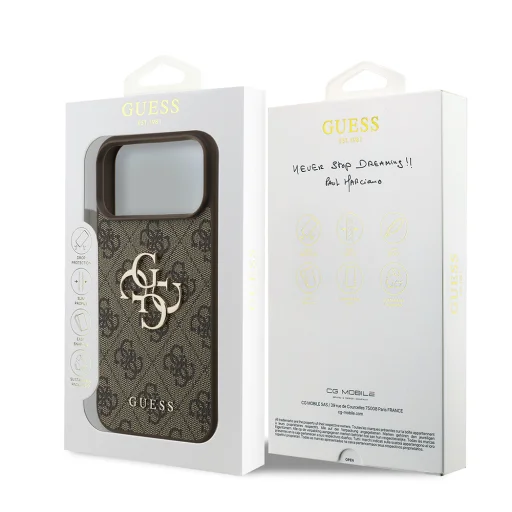 iPhone 18 Pro Max barna Guess Hardcase 4G Big Logo GUHCP18X4GMGBR tok - 7