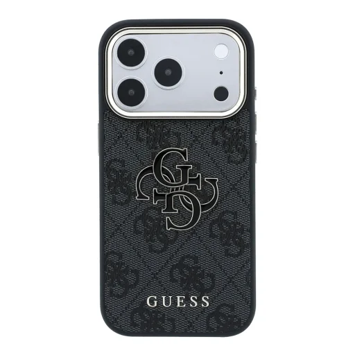  iPhone 18 Pro Max fekete Guess Hardcase 4G Big Resin Logo tok - 3