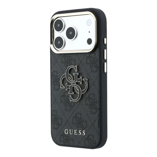  iPhone 18 Pro Max fekete Guess Hardcase 4G Big Resin Logo tok - 5