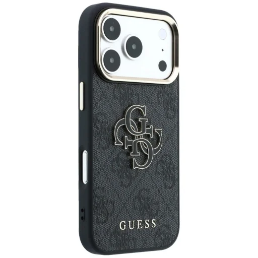 iPhone 18 Pro čierny Guess 4G Big Resin Logo pevný kryt - 4