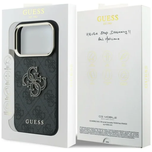 iPhone 18 Pro čierny Guess 4G Big Resin Logo pevný kryt - 8