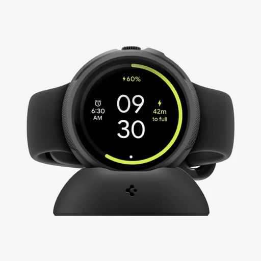 Google Pixel Watch 4/5 45 mm matné čierne Spigen Liquid Air ACS11222 TPU ochranné puzdro - 5