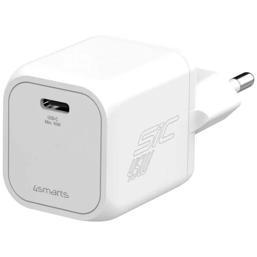 4smarts PDPlug SiC 45 W USB-C sieťová nabíjačka biela - 1