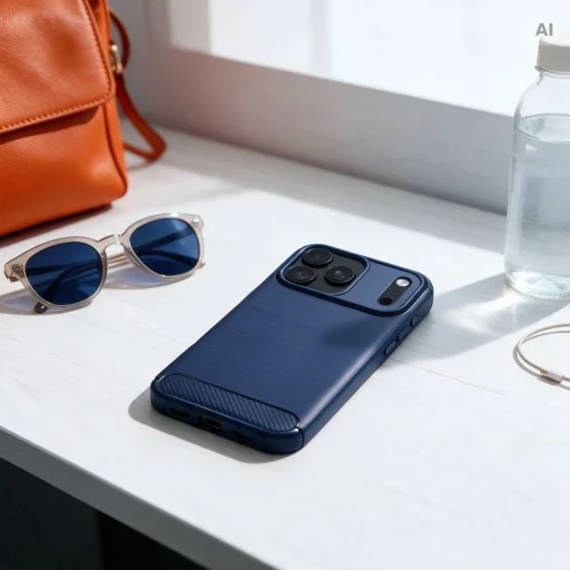 iPhone 17 Pro Max / 18 Pro Max modré puzdro Carbon 2.0 - 4