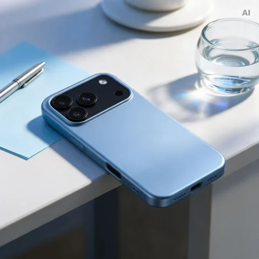 iPhone 17 Pro / 18 Pro svetlomodrý silikónový kryt - 4