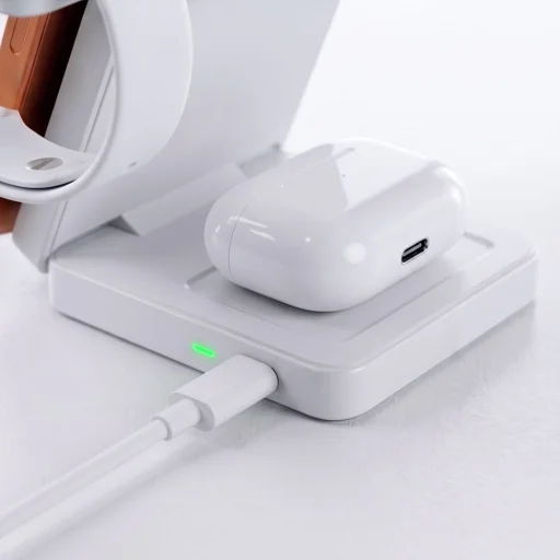 Tech-Protect A56 3 v 1 magnetická MagSafe bezdrôtová nabíjačka 25 W Qi2.2 biela - 9