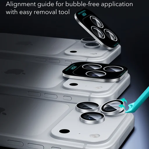 Apple iPhone 18 Pro / iPhone 18 Pro Max strieborné ESR Armorite ochranné sklo na kameru - 7