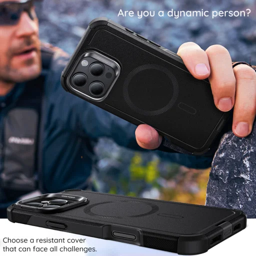 iPhone 18 Pro / iPhone 17 Pro svetlomodré puzdro ESR Cyber Armor Kickstand - 9