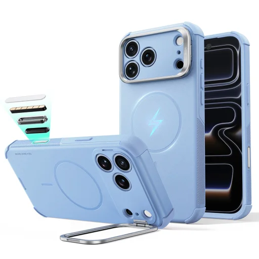 iPhone 18 Pro / iPhone 17 Pro svetlomodré puzdro ESR Cyber Armor Kickstand - 1