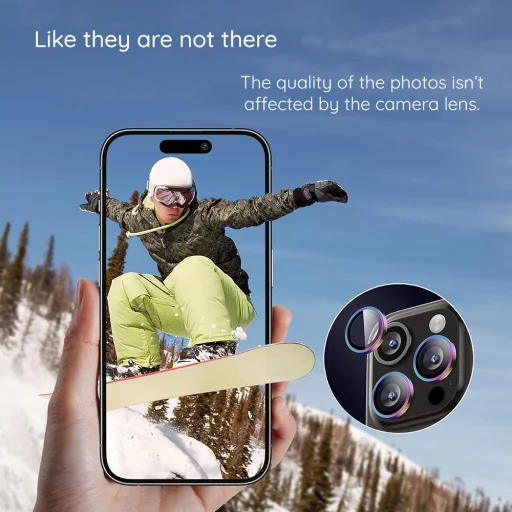 iPhone 18 Pro / iPhone 18 Pro Max Chromatic ESR Armorite ochranné tvrdené sklo na šošovku fotoaparátu - 10