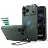 Apple iPhone 18 Pro / iPhone 17 Pro zöld ESR Cyber Armor Kickstand tok thumbnail