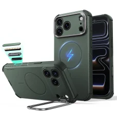 Apple iPhone 18 Pro / iPhone 17 Pro zöld ESR Cyber Armor Kickstand tok