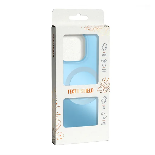 iPhone 16 Pro 6,3-palcové modré magnetické puzdro Tecto Shield Mistiq - 8