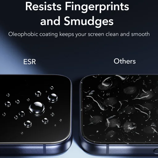 iPhone 18 Pro / iPhone 17 Pro čierne ESR UltraFit Armorite ochranné tvrdené sklo, 2 kusy - 6
