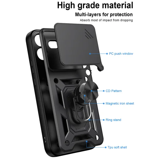 Puzdro Nothing Phone (4b) Black Techsuit CamShield Series - 3