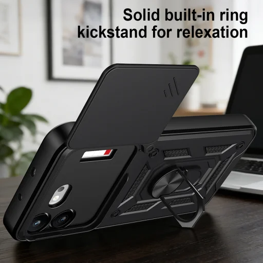 Puzdro Nothing Phone (4b) Black Techsuit CamShield Series - 4