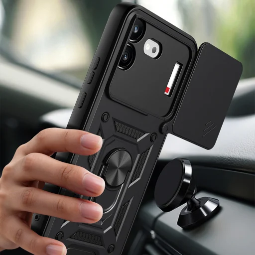 Puzdro Nothing Phone (4b) Black Techsuit CamShield Series - 6