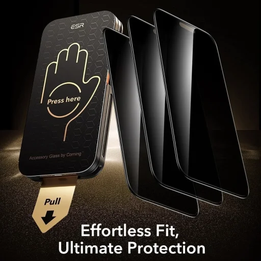 iPhone 18 Pro Max čierne ESR Privacy Armorite UltraFit ochranné sklo (3 ks) - 2