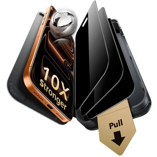 iPhone 18 Pro Max čierne ESR Privacy Armorite UltraFit ochranné sklo (3 ks) - 1