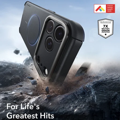 iPhone 18 Pro / iPhone 17 Pro čierne ESR Cyber Armor Kickstand nárazuvzdorné puzdro - 5