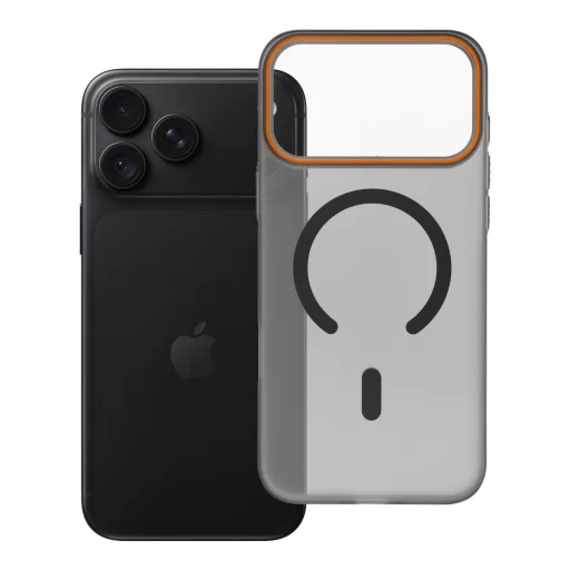  iPhone 17 Pro Max / 18 Pro Max fekete Go Orange MagSafe-kompatibilis tok - 7