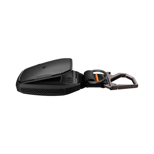Spigen - puzdro na kľúč Toyota s karabínou TK100 (ACS11366) - s protišmykovým bočným vzorom, karbónovým efektom - čierne - 5