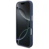 iPhone 18 Pro modré puzdro Guess 4G Metal Logo so zlatým rámom z PU umelej kože thumbnail