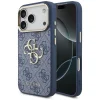 iPhone 18 Pro modré puzdro Guess 4G Metal Logo so zlatým rámom z PU umelej kože thumbnail
