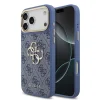 Apple iPhone 18 Pro Max modrý Guess 4G kryt z PU umelej kože s kovovým logom a zlatým orámovaním fotoaparátu thumbnail