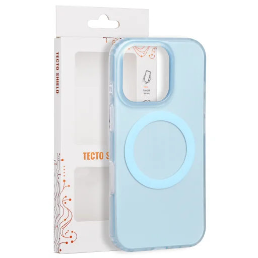 iPhone 16 Pro 6,3-palcové modré magnetické puzdro Tecto Shield Mistiq - 1