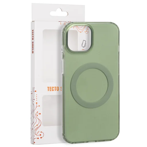 iPhone 13 / 14 6,1" olivovozelené magnetické puzdro Tecto Shield Mistiq - 1