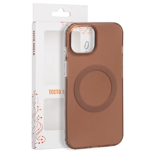 iPhone 13 / 14, 6,1 palca hnedé puzdro na telefón Tecto Shield Mistiq Mag - 1