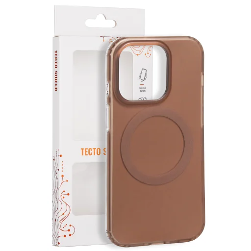 iPhone 14 Pro 6,1-palcové hnedé magnetické puzdro Tecto Shield Mistiq - 1