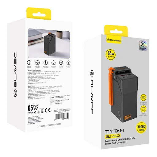Blavec BJ-50 Tytan 30000 mAh 65 W čierna powerbanka (PBBJ50B) - 8