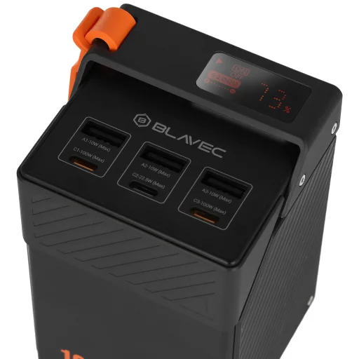 Blavec BJ-50 Tytan 50000 mAh 100 W powerbanka čierna - 4