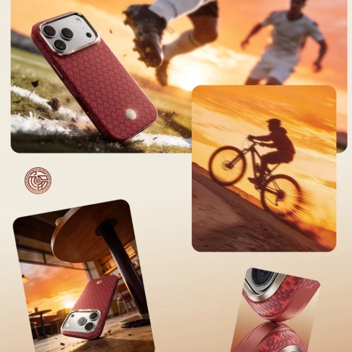 Apple iPhone 18 Pro/17 Pro Sawy červené Benks ArmorGrid Edge X9 Air Navigator kevlarové puzdro - 13