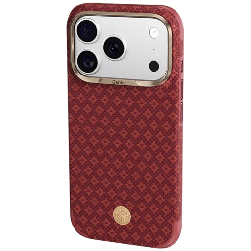  iPhone 18 Pro Max / 17 Pro Max Sawy piros Benks ArmorGrid Edge X9 Air Navigator Kevlar tok - 3