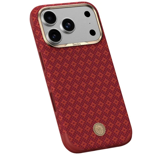  iPhone 18 Pro Max / 17 Pro Max Sawy piros Benks ArmorGrid Edge X9 Air Navigator Kevlar tok - 4