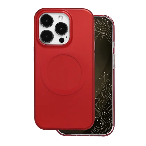 iPhone 14 Pro červený magnetický obal Tecto Shield Mistiq pre 6,1-palcové zariadenie - 2