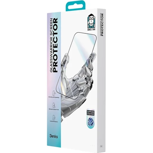 iPhone 18 Pro/17 Pro čierne Benks Glass Warrior tvrdené ochranné sklo - 16