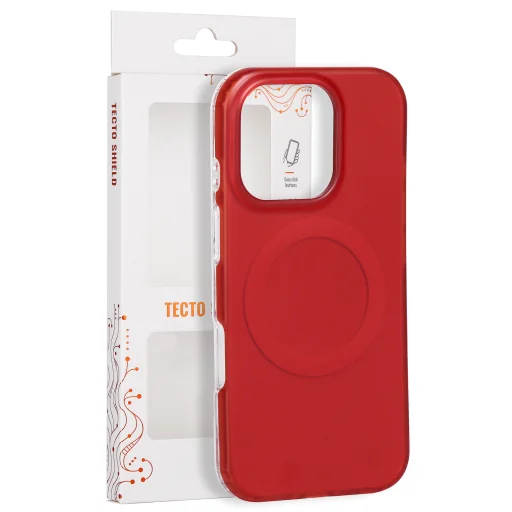 iPhone 16 Pro 6,3 palca červené magnetické puzdro Tecto Shield Mistiq - 1