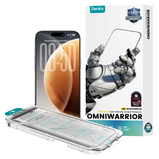 iPhone 18 Pro Max/17 Pro Max Benks OmniWarrior nárazuvzdorné ochranné tvrdené sklo šetrné k očiam (HD/OL) - 12
