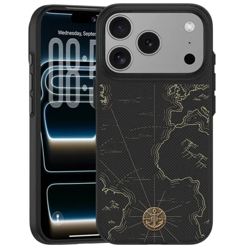  iPhone 18 Pro Max / iPhone 17 Pro Max fekete Benks ArmorEdge X1 Air Navigator fémkeretes tok - 1